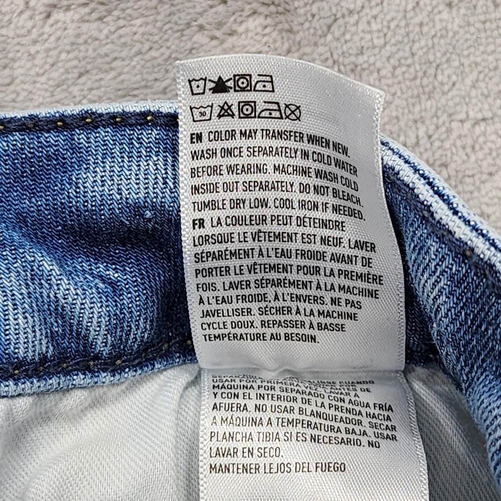 American Eagle Jeans Mens 30x36 Blue Skinny Distressed Stretch Denim Light Wash - Picture 10 of 15